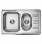 Kuchinox Junak mosogató, 1, 5 kamrás, Inox, félcsepegtetővel, 78x50 cm (SQA_033T)