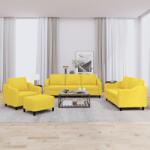 vidaXL Set de canapele cu perne, 4 piese, galben deschis, textil GartenMobel Dekor (3201783) Canapea
