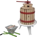 vidaXL Set de presa si zdrobitor de fructe & vin, 2 piese GartenMobel Dekor (277149)