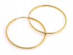  Nagy arany fülbevaló Kerek 42 mm szürke 585 16K