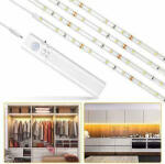 Arrango Bandă LED USB 5V Alb Natural Lumină 1m Tip SMD2835 cu Senzor de mișcare & Sursă de alimentare AT76299 (AT76299)