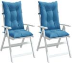 vidaXL Perne scaun spatar înalt 2buc melanj albastru 120x50x7cm textil GartenMobel Dekor (4002358)