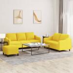 vidaXL Set de canapele cu perne, 3 piese, galben deschis, textil GartenMobel Dekor (3201847) Canapea