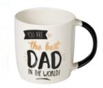 EMC ONSHOP Cana New Bone cu scris "Best Dad" EMC ONSHOP®, 9 x 9 cm, Alb / Negru, 345ml (1195437)