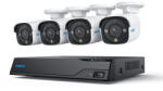Reolink Комплект 4K IP камери Reolink NVS8-8MB4 с 4 тръбни камери и вграден твърд диск с капацитет 2TB