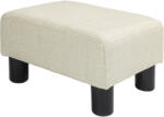 HOMCOM Puf suport pentru picioare taburet jos din țesătură de in capacitate de încărcare 110 kg 40 x 30 x 24 cm bej | Aosom Romania (833-666V80BG)