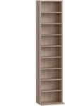 HOMCOM Raft pentru CD-uri cu 6 Rafturi Ajustabile, Capacitate 260 CD-uri/120 DVD-uri, 33x24x140 cm, Lemn Natural | Aosom Romania (836-596V00ND)