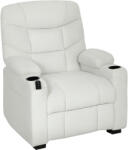HOMCOM Fotoliu Relax Electric Reclinabil 150° cu Suport pentru Picioare, Funcție Memorie, Telecomandă, din Catifea, Crem | Aosom Romania (83B-656V90CW)