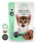 Fine Cat grain-free kitten alutasakos macskaeledel, csirke szószban, 22 × 100 g