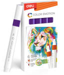Deli Marker acrilic violet inchis color emotion Deli - Set 6 (DLEC193A-DV)