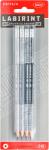 Daco Creion negru cu radiera SET 4 Labirint DACO CG114/4 (CG114/4)