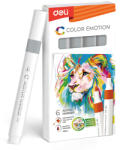Deli Marker acrilic gri color emotion Deli - Set 6 (DLEC193A-GR)