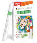 Deli Marker acrilic verde deschis color emotion Deli - Set 6 (DLEC193A-BG)