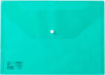 Deli Mapa plastic cu buton a4 verde Deli - Set 12 (DLEF10452)