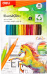 Deli Creioane colorate plastic 18 culori Deli (DLEC113-18)