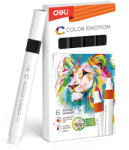 Deli Marker acrilic negru color emotion Deli - Set 6 (DLEC193A-BK)