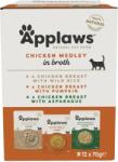 Applaws tasakos eledel, multipack csirkehús válogatás, levesben 12 × 70 g