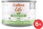 Calibra Cat Life nyúlhúsos konzerv eledel érzékeny emésztésű macskáknak, 6 × 200 g (KRMK0769bun)