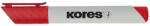 Kores Marker whiteboard rosu 3mm eco Kores - Set 12 (KO20727)