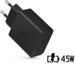 Sandberg Samsung gyári USB hálózati töltő adapter TypeC bemenet 45W EPTA845XBEG PD. 3.0 Super Fast Charging 2.0 fekete ECO csom (SA185915)