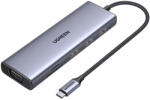 UGREEN Statie de andocare 9in1 UGREEN CM498, PD 100 W, USB-C catre 1xUSB-C (PD)/3xUSB-A/HDMI/VGA/RJ45/SD, 4K la 30 fps, Gri (15600)