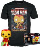 Funko Pop! Marvel Holiday Iron Man Glows In The Dark and T Shirt S Figurina