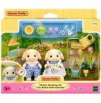 EPOCH Sylvanian Families Flower Garden Set Flora Rabbit Brother and Sister 5736 Figurina
