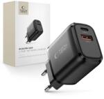 Tech-Protect NCA65W-GAN 2 portos hálózati töltő adapter PD 65W / QC3.0 fekete - studioeszkozok