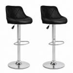 INLEA Scaun de bar, set de 2 bucăți BELLO - negru (IN19-0007)