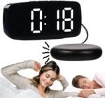 VERK GROUP Elektronikus LED kijelzős ébresztőóra vibrációs paddal, fekete (27443)