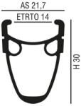  Abroncs 28" (622) 36H alu df. fekete LS4 H30 orsz