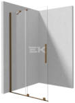 Deante PRIZMA - Zuhanyfal, walk-in, 100 cm - csúsztatható - szálcsiszolt bronz - KTJ_C30R