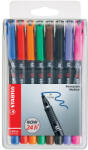 STABILO Alkoholos marker készlet 1mm, STABILO OHPen M, 8 klf. szín (RR42389)