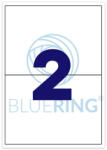 BLUERING Etikett címke, 210x148mm, 100 lap, 2 címke/lap Bluering® (RRBRET112)