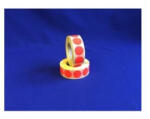  Etikett címke, 20mm, körcímke tekercses, 1000 címke/tekercs fluo piros (RR67710)