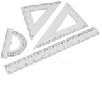  Vonalzókészlet, 30cm, vonalzó, szögmérő, 45° és 60° háromszög vonalzók 4 db/csom (RR5999093839206)