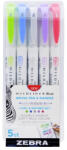 Zebra Ecsettoll készlet kétvégű Zebra Mildliner Cool & Refined 5 különböző szín (RR64443)