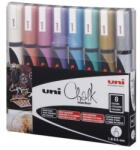 uni Krétamarker folyékony 1, 8-2, 5mm Uni-Posca PWE-5M 8db-os metál készlet (RR62882)