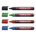 edding Alkoholos marker 1, 5-3mm, kerek Edding 300, 4 klf. szín (RR7580003004)