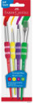 Faber-Castell Ecsetkészlet 2, 6, 10, 12, puha tapintású kerek/lapos végű Faber-Castell 4klf. szín (RR68358)