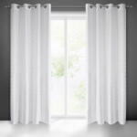  Seylan mintás dekor függöny Fehér/ezüst 140x250 cm (326708)