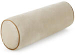  Gaja5 henger alakú bársony díszpárna Világosbézs 45x15 cm