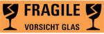 AVERY neon színű előre nyomott címke "Fragile felirattal" 119x38mm (3050)