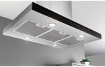 Airforce HOTA PENTRU INSULA DE BUCATARIE AIRFORCE F206, 90x60 CM, INOX / NEGRU Hota