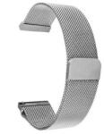  Brățară Argintie pentru SmartWatch - Împletitură Milaneză - 20mm / 22mm - Cataramă Magnetică - Oțel Inoxidabil - WD017 (WD017)