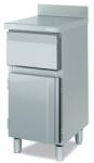 DOCRILUC Bufet inox pentru cafeterie DOCRILUC CMC-50-C, modular, cu rebord, 2 sertare, fara hopper zat cafea, 1 usa, inox Bufet