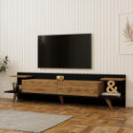 FDY Comoda TV Astriva, culoare stejar cu antracit, 180 x 36.8 x 45 cm