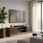 FDY Comoda TV Sasora, nuanta stejar-antracit, 150 x 35 x 41.5 cm