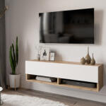 FDY Comoda TV suspendata Rosca, culoare alb-stejar, 100 x 31.5 x 29.5 cm