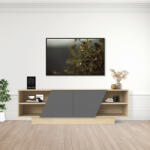 FDY Comoda TV Stevira, culoare sonoma-antracit, 160 x 40 x 50 cm